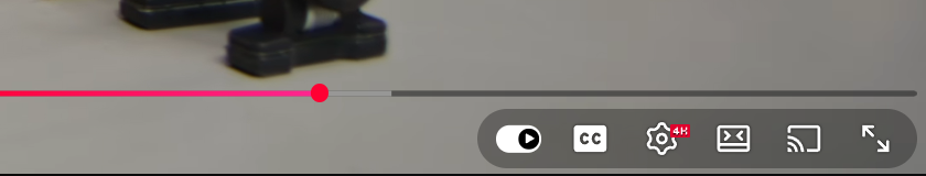 The active CC button in the YouTube player control bar