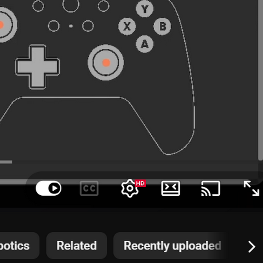 A greyed-out, disabled YouTube CC button